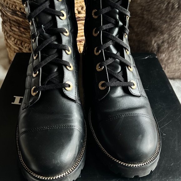 Dune London-PAMPAS- Pearl embellished Lace Up Ankle Boots *Size 39 - Picture 10 of 12